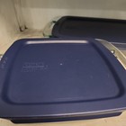 Pyrex Easy Grab 4-piece Glass Bakeware Set With Red Lids 8x8   13x9  i 