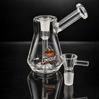 Unique Glass Water Pipe Hookah Bubbler Tobacco Beaker Bowl 14mm Sidecar