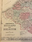 1863 Atlas Map Johnson s Holland   Belgium Johnson   Ward Amsterdam Brussels