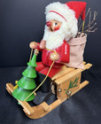 Steinbach German Music Box Incense Smoker  santa On Sleigh  Christmas Figure