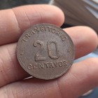1915 Mexico Chiconcuatla  state Of Puebla  Transitorio 20 Centavos Problem Free