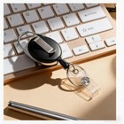 5 Pack Retractable Badge Reel Heavy Duty With Carabiner Belt Clip Key Ring