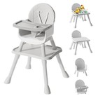 6 In 1 Baby High Chair Convertible Highchair For Babies And Toddlers Chair Grey