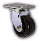 Set Of 4 Swivel Plate Casters W  4  X 2  Non Marking Phenolic Wheels 3200  Cart