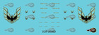 1 64  73-76 Firebird  green  Phoenix Decal Set  Scr-0636d