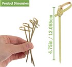 4 75  Bamboo Knot Picks -pack Of 600ct- Appetizer  Cocktails And Sandwich