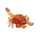 Vintage Artisan Hand Blown Glass Scorpion  2  Dark Amber In Excellent Condition