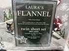 New Twin Size Flannel Sheet Set    By Lauras 100  Cotton Flannel Penguins   1207