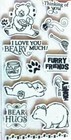 Beary Fun Bears Cling Rubber Stamp Set By Fiskars New  136610