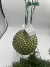 Raz Imports Christmas Ornament 4    Geeen Quilted Ball Gold Glittered New