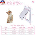 Cat Door 4 Way Rotary Locking Flap Door For Interior Exterior Weatherproof Pet 