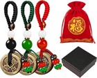 Feng Shui Coins For Good Luck With Chinese Five Emperors Red   Green   Black 