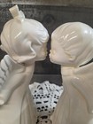 Vintage Kissing Angels Figurines Ceramic Boy   Girl