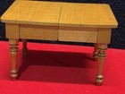 Vintage Dollhouse Miniature German Wood Extendable Table W  Two Leafs
