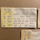 Cheap Trick  George Thorogood Romantics Vintage 1980 Concert Ticket Stubs Miami