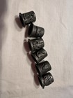 Lot Of 6 Vintage Pewter Souvenir Thimbles