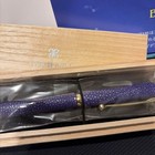 Bahari Garucha Leather Ballpoint Pen Violet  new unused 