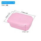 3 Pack Soap Holder Bar Soap Dish Container Travel Soap Case Black White Pink