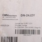 Lot Of 5 Dinnectors Dn-24j2y Orange Terminal Block Jumper  24-pole  25a 600v