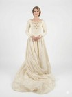 Vintage 1950s  Silk Wedding Dress - Size Small