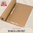 Brown Kraft Butcher Paper Roll - 18 Inch X 100 Feet - Usa Made - Food-grade Pape