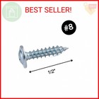 100 Qty  8 X 1 2  Zinc Plated Phillips Modified Truss Head Wood Screws  bcp1216 