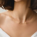 Real Solid 1 20 14k Yellow Gold Paperclip Chain Paper Clip Necklace 3 Mm 18 Inch
