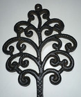 Vintage Wilton 9  X 6  Black Cast Iron Tree Shaped Trivet