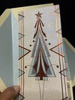 Papyrus Foil    joy    Christmas Tree Holiday Note Card W Lined Envelope 7 75   