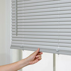 Mainstays 1  Cordless Room Darkening Vinyl Mini Blind 35 w X 48 l Gray Privacy