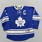 Toronto Maple Leafs Jersey Mens Medium Blue Nhl Hockey Lace Up Captain C Reebok