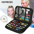 128x Home Travel Sewing Kit Thread Threader Needle Tape Measure Scissor Thimble
