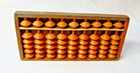 Japanese Abacus  5 5  X  2 25   Wooden  9 Rods  54 Beads  34g