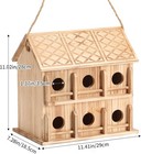 Hanging Wooden Birdhouse 12 Families Outdoor Garden Decor