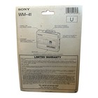 Vintage 1987 Sony Walkman Wm-41 Stereo Cassette Player New In Package Black D4