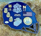 Army Navy Game Midshipmen Ncaa Football Helmet Military Ship Collector Coin Usmc