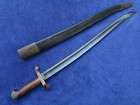 Original Antique Us M1855 Mississippi Rifle Brass Handle Bayonet And Scabbard
