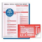 30-pack Annual Vehicle Inspection Report Form  3-ply Carbonless Form And 