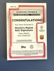 2022-23 Topps Merlin Chrome Ousmane Dembele Match Ball Signature Auto Case Hit