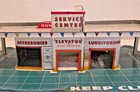 Vintage 50s  60s Marx Tin Litho Day   Night Gas Station Service Center Playset