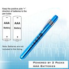 2 Pc Ferozi Rose Gold Aluminum Penlight Pocket Medical Led Pupil Gauge Reusable