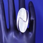 Size 7 25  Vtg Sterling Silver Handmade Ring  Modern 925 Silver Statement Ring