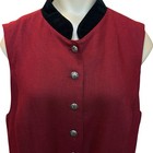 Saddle Ridge Vintage Collection Vest Xl Red Black Concho Button Western Usa Made