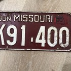 1955 Missouri License Plate