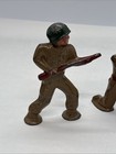 Vintage Lot Of 3  Barclay Pod Foot Advancing Soldiers Military Lead Toy Figures