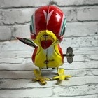 Antique Tin Wind Up Toy Bird Duck Japan Mikuni Trademark Red Chicken Vintage