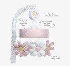 Lambs   Ivy Daisy Dreams Pink white Musical Baby Crib Mobile Soother Toy