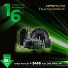 Mars Hydro 4  6  Inline Fan Vent Duct Kit carbon Filter For Grow Tent Kit  App