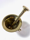 Apothecary Solid Brass Mortar  6   And Pestle  7   - Heavy - Vintage antique