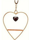 Copper Tweet Heart Hummingbird Swing Perch With Red Heart Bead Se802 So Sweet 
